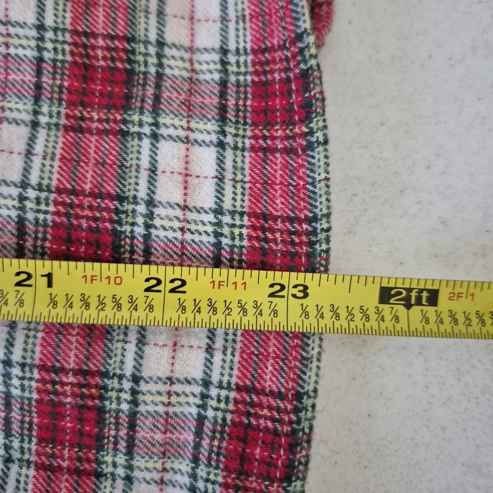 Alpine Design Shirt Womens S Red/Cream Sky Pond Plaid Hike Midweight Flannel NEW
